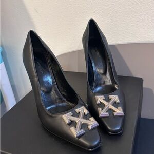 OffWhite Black Designer Women's Pumps